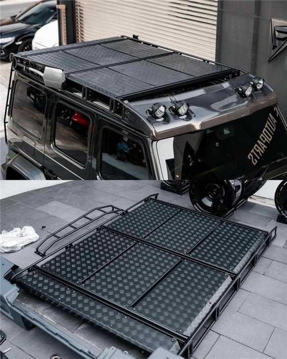 Metallischer Dachträger für Mercedes-Benz W463A 4x4 G-Wagon-G Class W463A 4x4 Metallischer Dachträger für Mercedes-Benz W463A 4x4 G-Wagon-G Class W463A 4x4