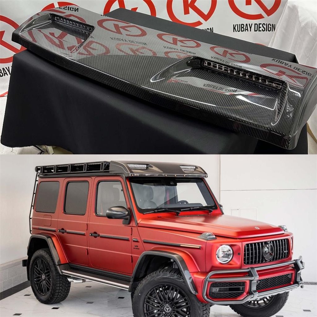 Kohlefaser Frontdachspoiler mit LEDs für Mercedes-Benz W463A 4x4 A4638807303/008-G Class W463A 4x4 Kohlefaser Frontdachspoiler mit LEDs für Mercedes-Benz W463A 4x4 A4638807303/008-G Class W463A 4x4