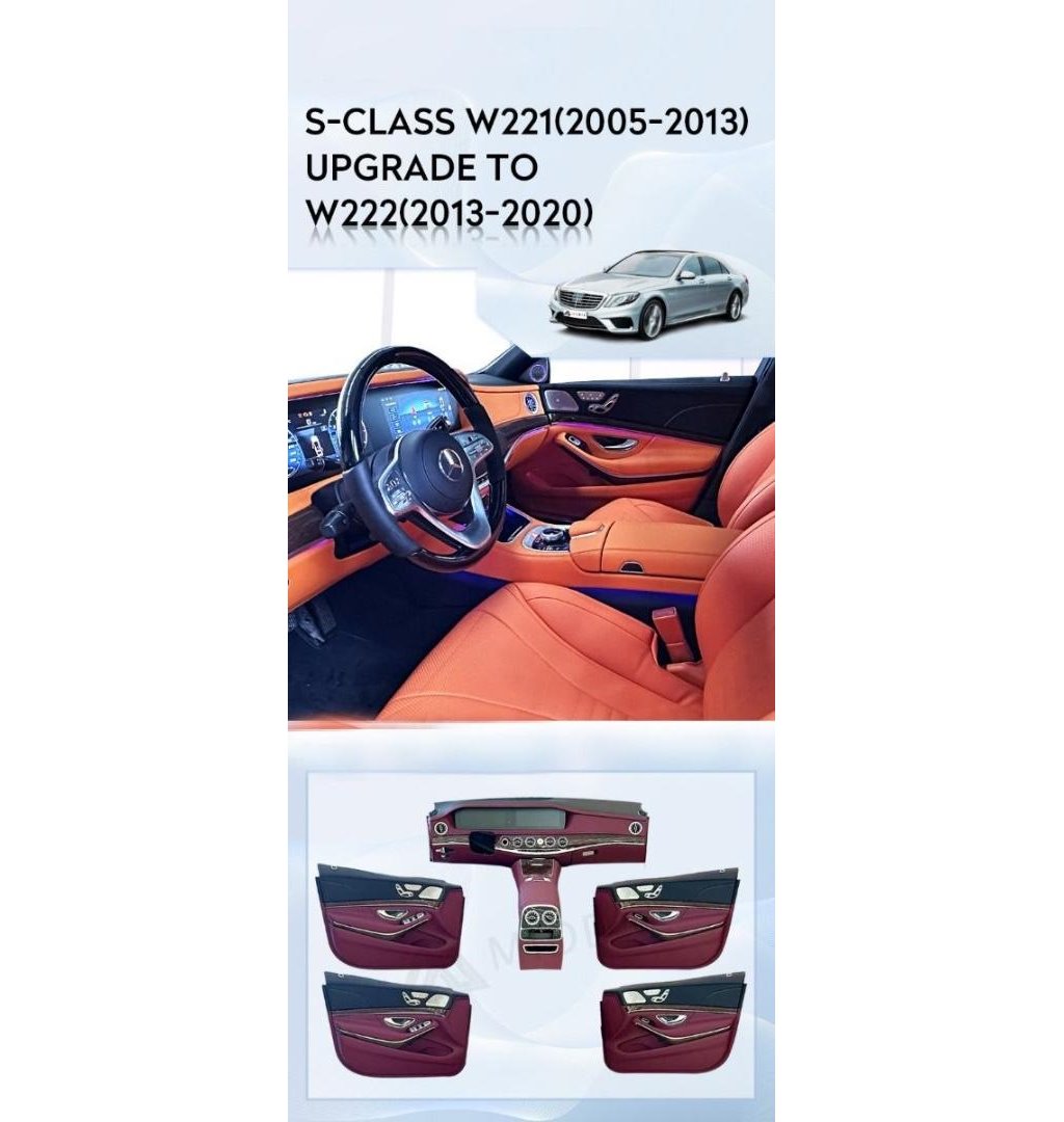 Interiror Classe S W221 kit di conversione in W222 per W221 Mercedes-benz 2005-2013-S Class W221