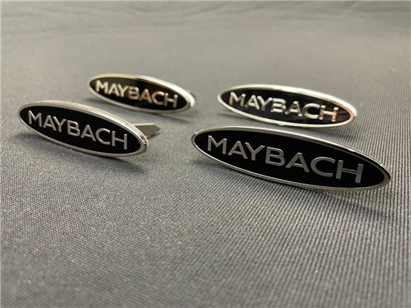 Mercedes S222 W222 S63 S600 S65 Maybach Metallic Black Chrome Glossy Seats Badges Emblems Logos 4 pcs.-S Class W222 Mercedes S222 W222 S63 S600 S65 Maybach Metallic Black Chrome Glossy Seats Badges Emblems Logos 4 pcs.-S Class W222