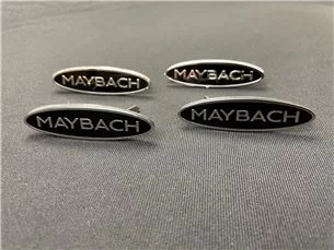 Mercedes S222 W222 S63 S600 S65 Maybach Metallic Schwarz Chrom Glänzend Sitze Abzeichen Embleme Logos 4 St.-S Class W222 2
