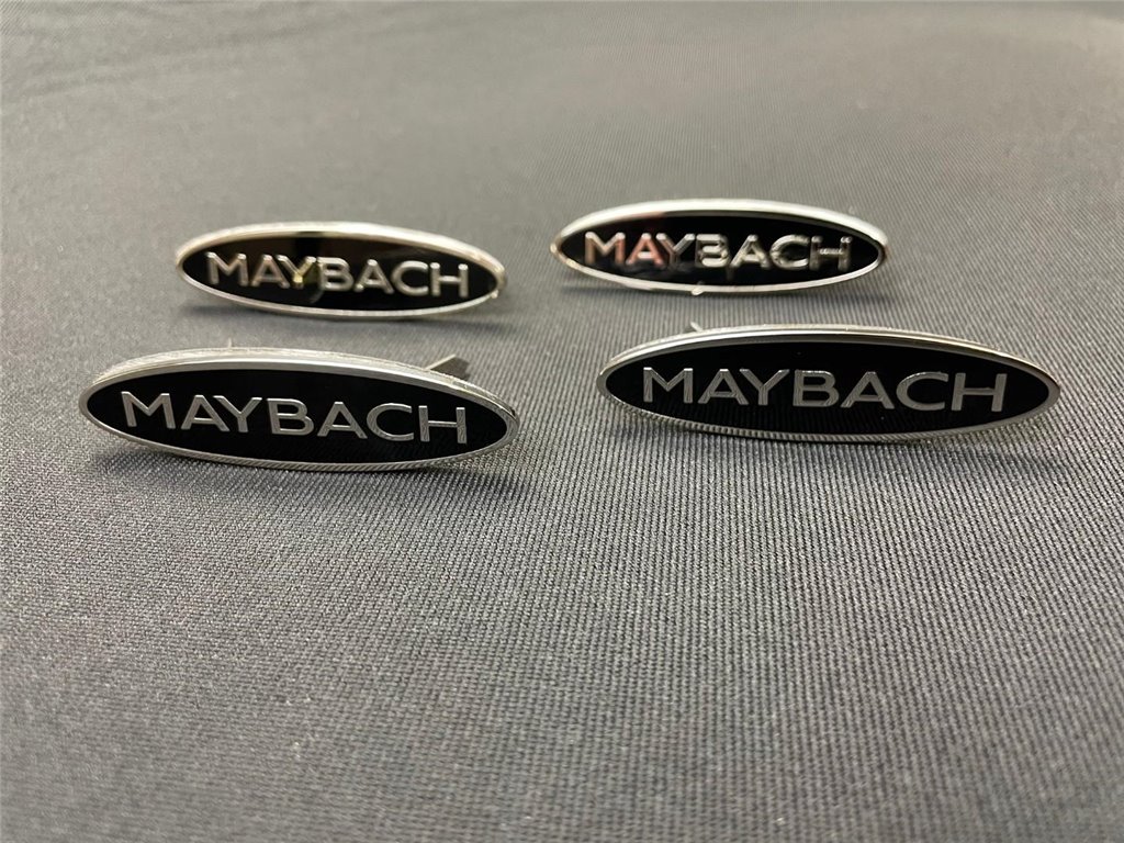 Mercedes S222 W222 S63 S600 S65 Maybach Metallic Black Chrome Glossy Seats Badges Emblems Logos 4 pcs.-S Class W222 Mercedes S222 W222 S63 S600 S65 Maybach Metallic Black Chrome Glossy Seats Badges Emblems Logos 4 pcs.-S Class W222