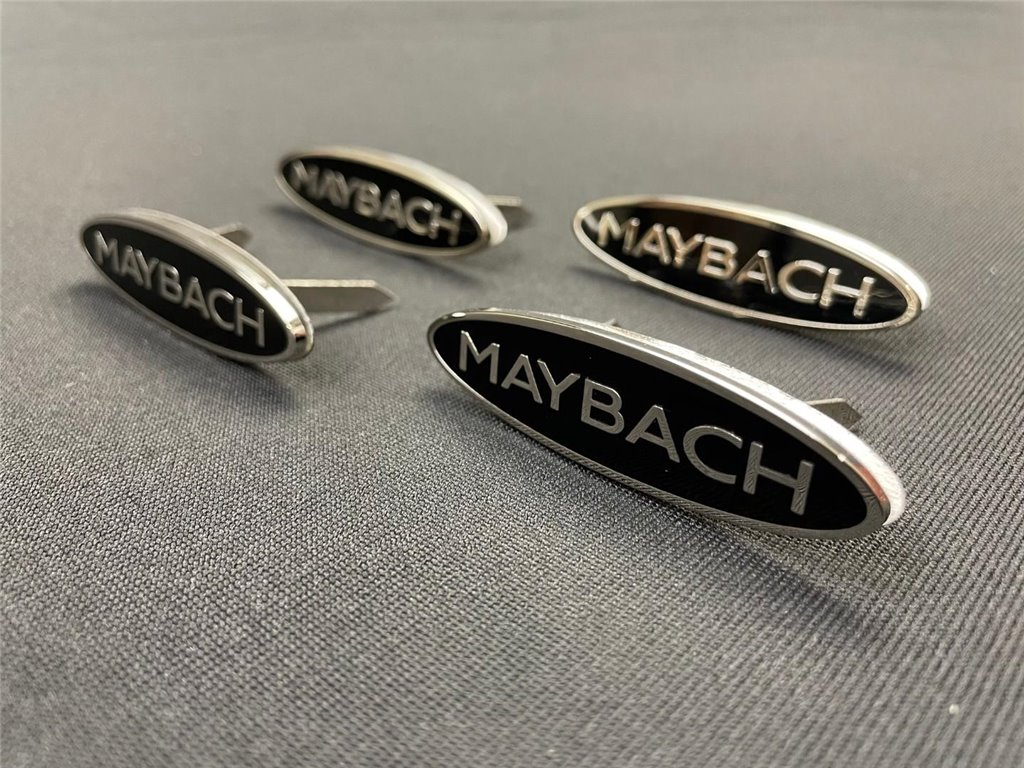 Mercedes S222 W222 S63 S600 S65 Maybach Metallic Black Chrome Glossy Seats Badges Emblems Logos 4 pcs.-S Class W222 Mercedes S222 W222 S63 S600 S65 Maybach Metallic Black Chrome Glossy Seats Badges Emblems Logos 4 pcs.-S Class W222