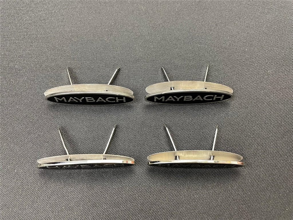 Mercedes S222 W222 S63 S600 S65 Maybach Metallic Black Chrome Glossy Seats Badges Emblems Logos 4 pcs.-S Class W222 Mercedes S222 W222 S63 S600 S65 Maybach Metallic Black Chrome Glossy Seats Badges Emblems Logos 4 pcs.-S Class W222