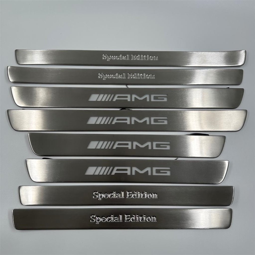 AMG blue LED Illuminated door sills 4 pcs for Mercedes-Benz W222-S Class W222 AMG blue LED Illuminated door sills 4 pcs for Mercedes-Benz W222-S Class W222