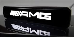 AMG Style WHITE Badge griglia anteriore a LED Logo illuminato per veicoli Mercedes-Benz-Emblemi 2