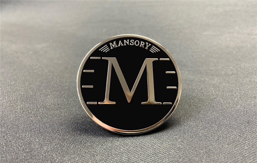 Metallic Mansory style exterior logo badge 58mm-Emblems