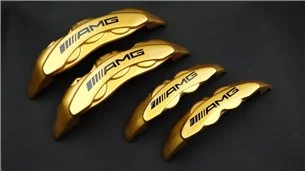 Copri pinze freno Mercedes AMG giallo carbonio-Coperture per pinze 2