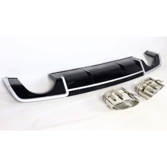 Diffusore posteriore Audi RS3 con finiture di scarico per Audi A3 2012-2015 berlina-A3