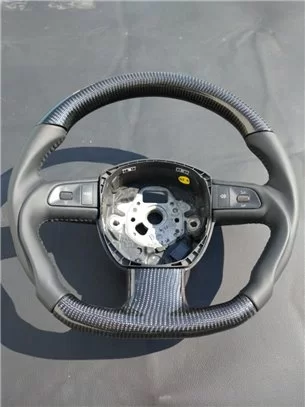 Audi A3 A4 A6 Q7 Steering Wheel Carbon Leather-Audi 2