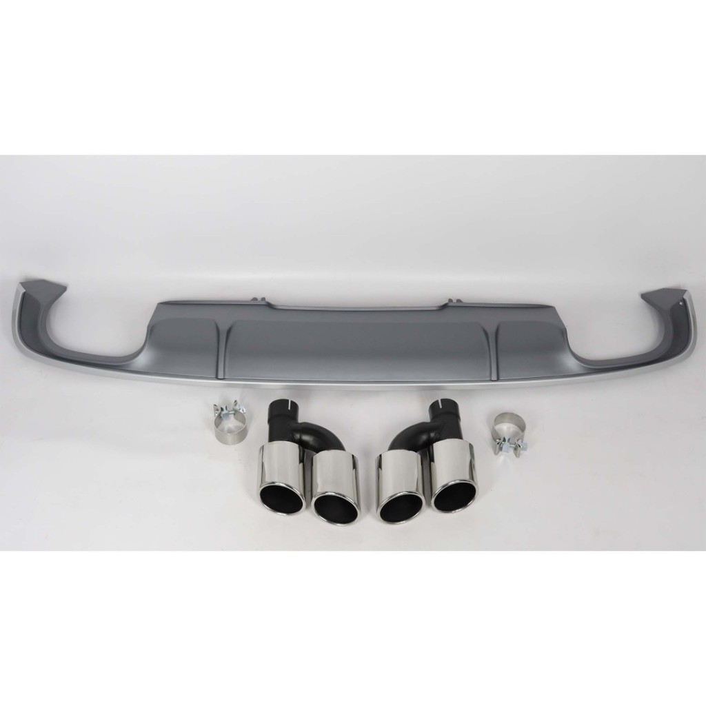 Audi S-line S4 rear diffuser with exhaust tips for Audi A4 2015-2019-A4