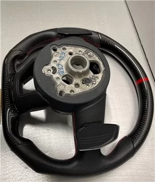 Custom Audi S5 steering wheel with carbon and red zero point-Audi 2