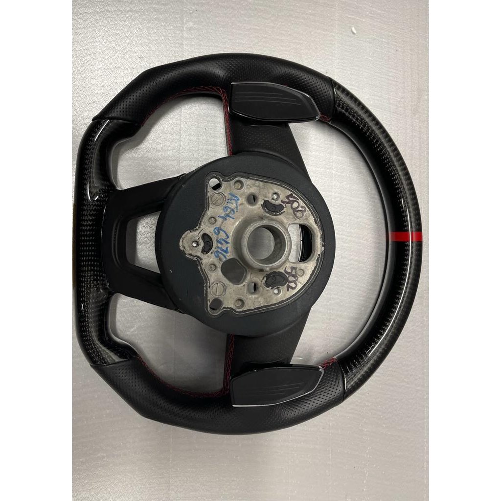 Custom Audi S5 steering wheel with carbon and red zero point-Audi