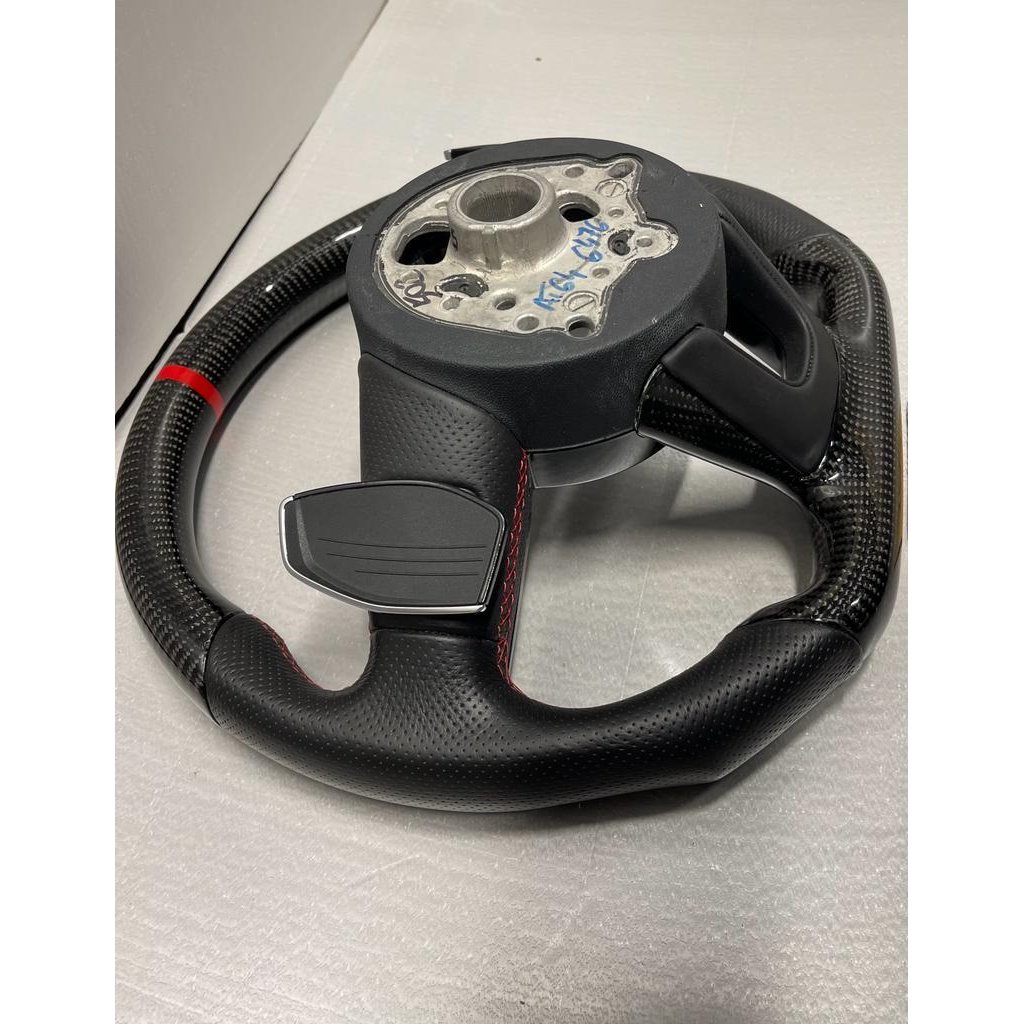 Custom Audi S5 steering wheel with carbon and red zero point-Audi