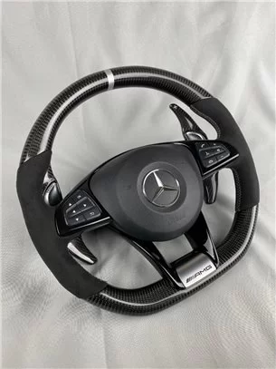 AMG Mercedes-Benz W205 W213 C-Class E-Class Steering Wheel Carbon Alcantara-Mercedes Benz 2