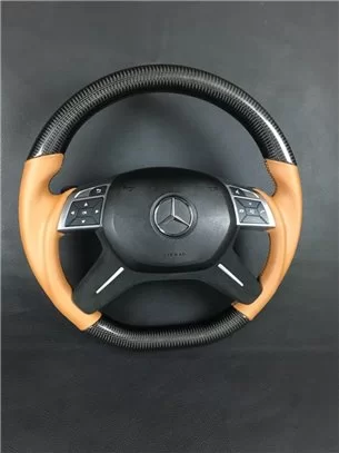 Carbon fiber steering wheel for Mercedes-Benz G-Class E-Class GL ML W463 W166 W212 Leather-Mercedes Benz 2