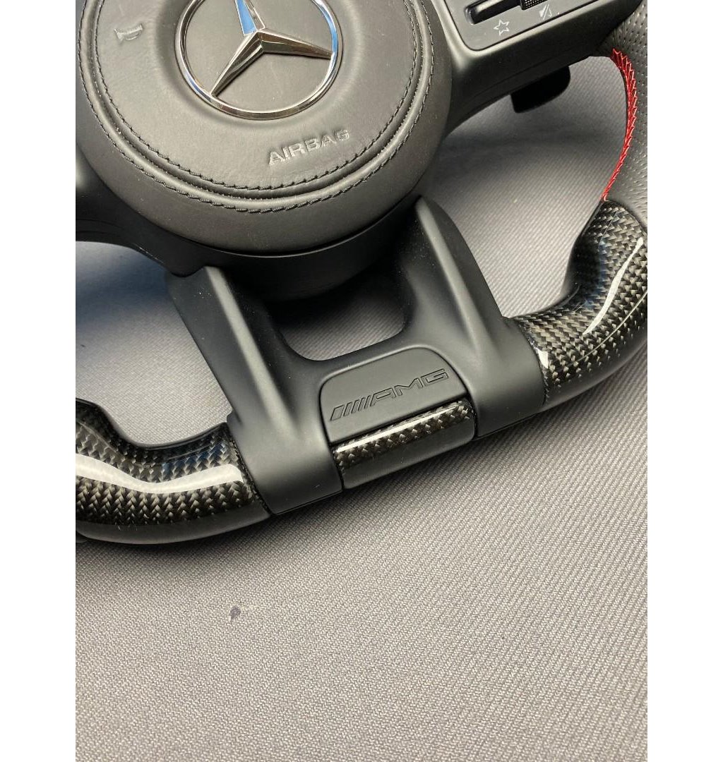 Volante AMG in fibra di carbonio per Mercedes-Benz G-Wagon W463A W213 W177 C217 W222 V167-Mercedes Benz