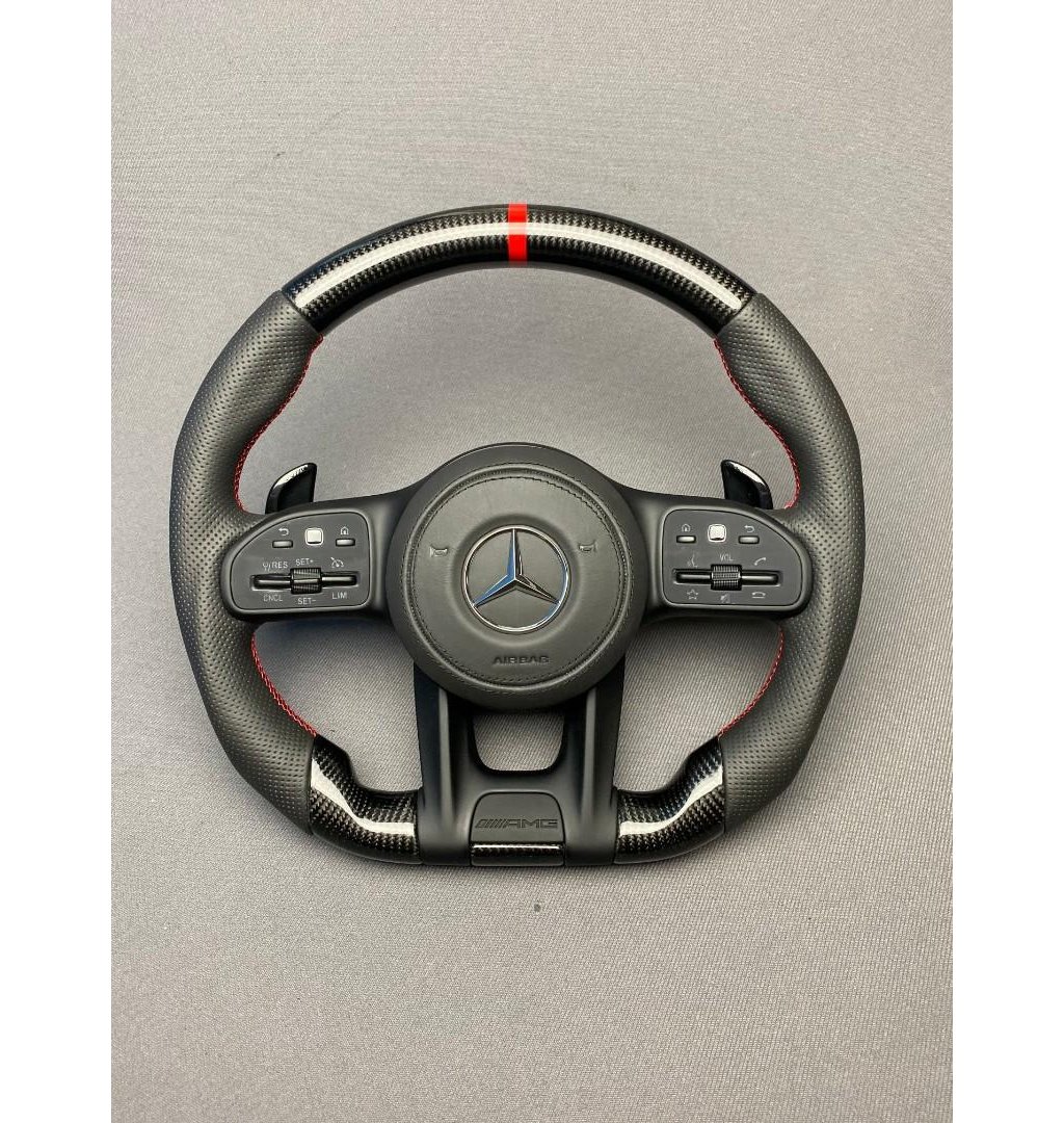 Volante AMG in fibra di carbonio per Mercedes-Benz G-Wagon W463A W213 W177 C217 W222 V167-Mercedes Benz