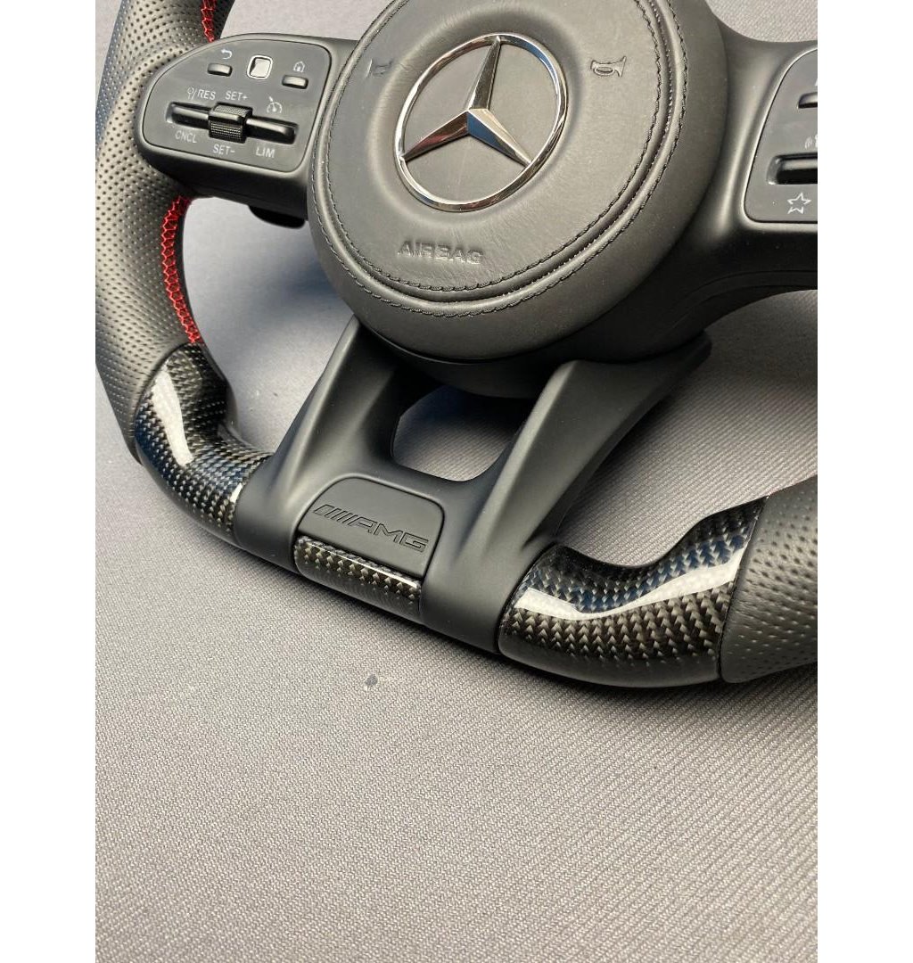 Volante AMG in fibra di carbonio per Mercedes-Benz G-Wagon W463A W213 W177 C217 W222 V167-Mercedes Benz