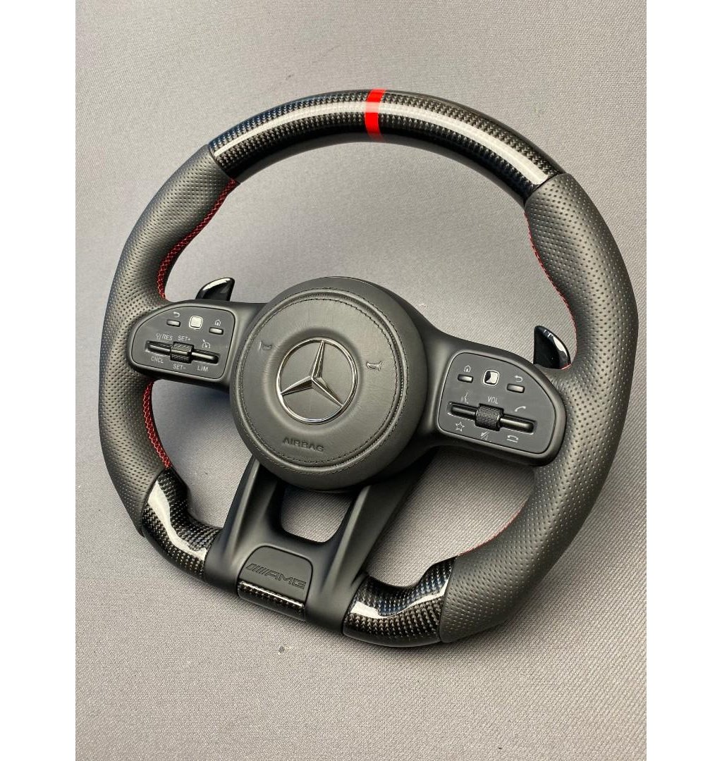Volante AMG in fibra di carbonio per Mercedes-Benz G-Wagon W463A W213 W177 C217 W222 V167-Mercedes Benz