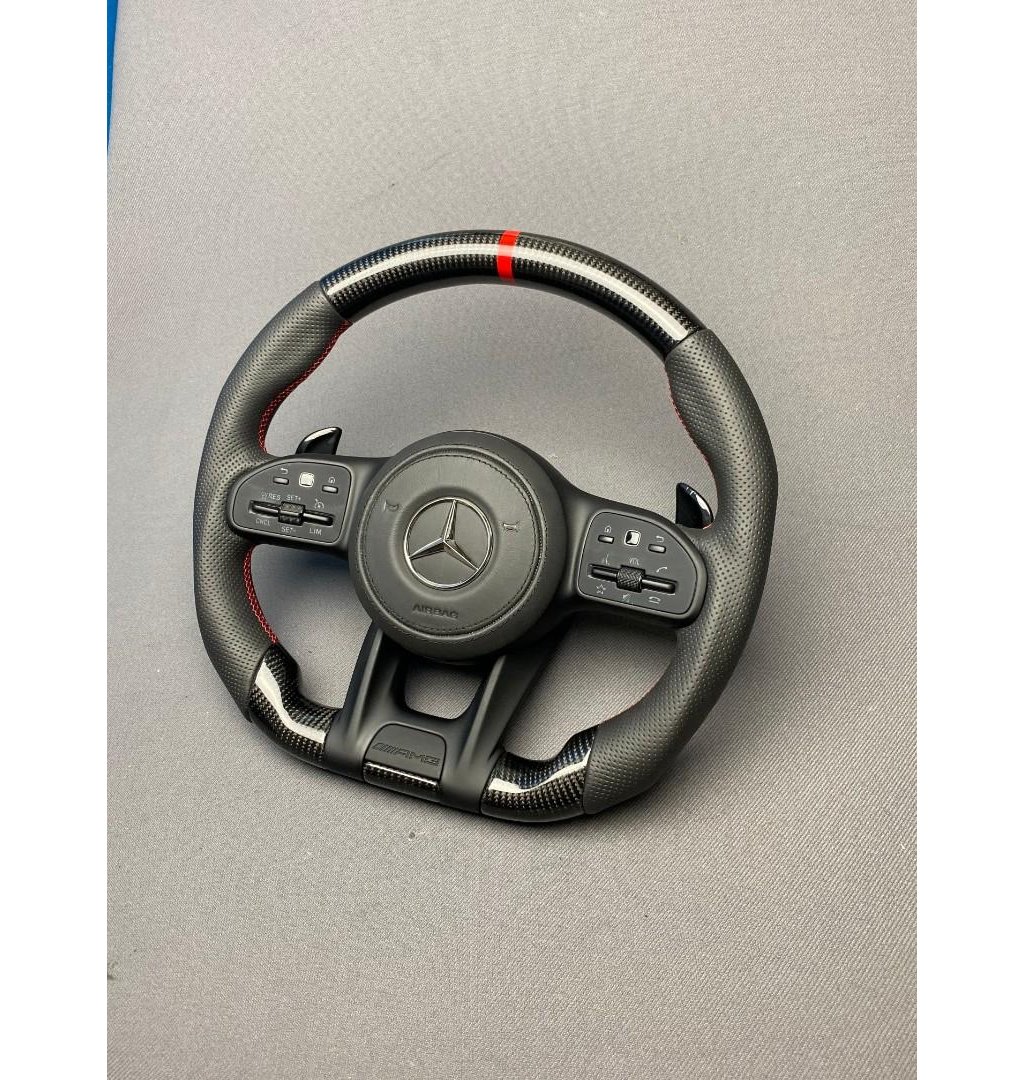 Volante AMG in fibra di carbonio per Mercedes-Benz G-Wagon W463A W213 W177 C217 W222 V167-Mercedes Benz