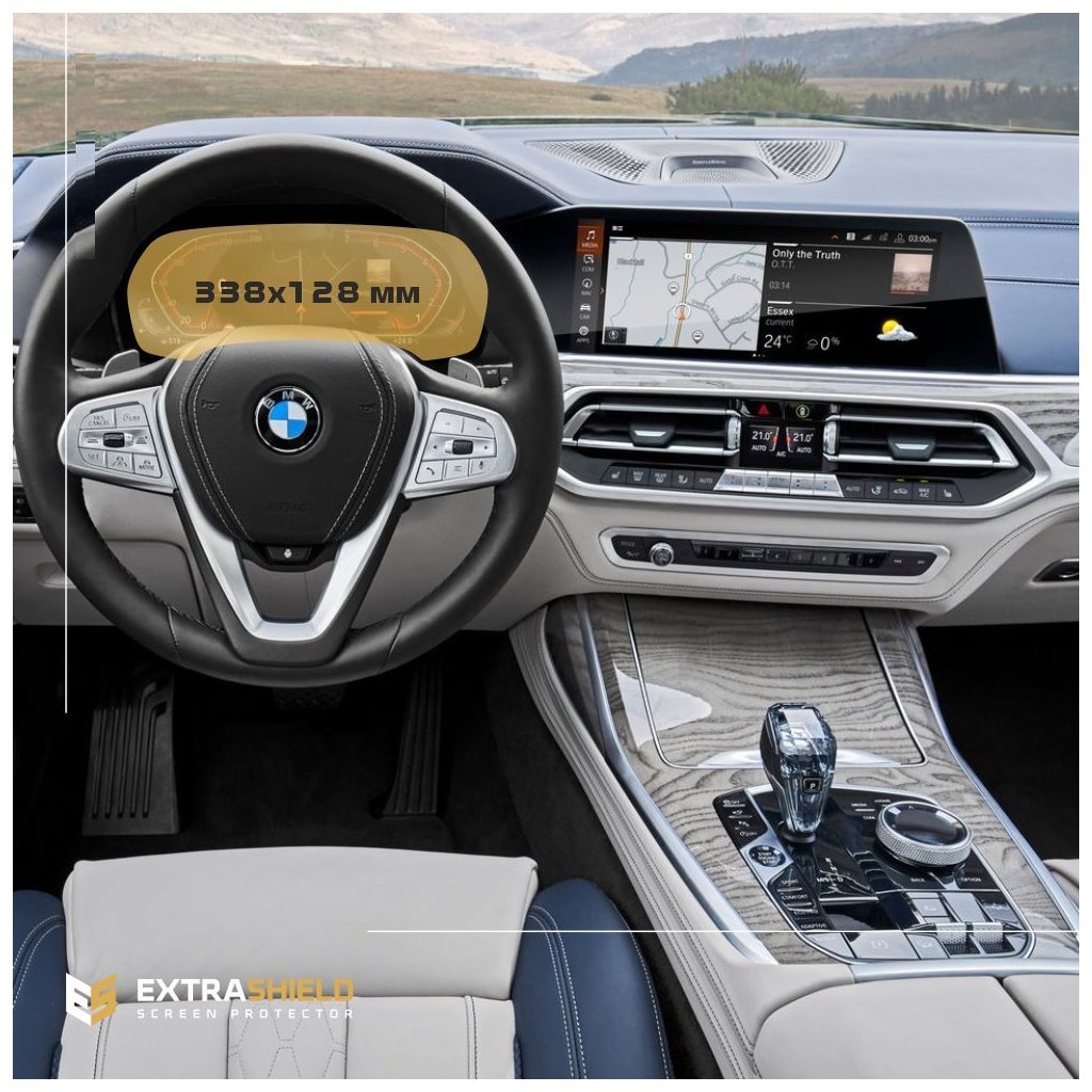 BMW X7 (G07) 2018 - Present Digital Speedometer (without sensor) 12,3 ExtraShield Screeen Protector-X7 SERIES