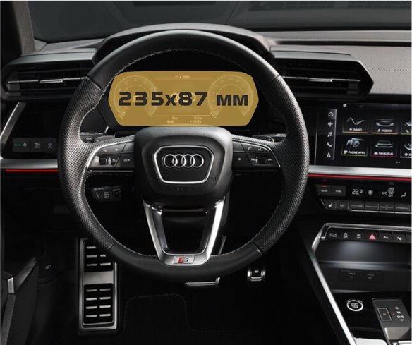 Audi A3 (8Y) 2020 -Presnt. Digital Speedometer Audi virtual cockpit 10,25 ExtraShield Screeen Protector-PanzerGlass Audi A3 (8Y) 2020 -Presnt. Digital Speedometer Audi virtual cockpit 10,25 ExtraShield Screeen Protector-PanzerGlass