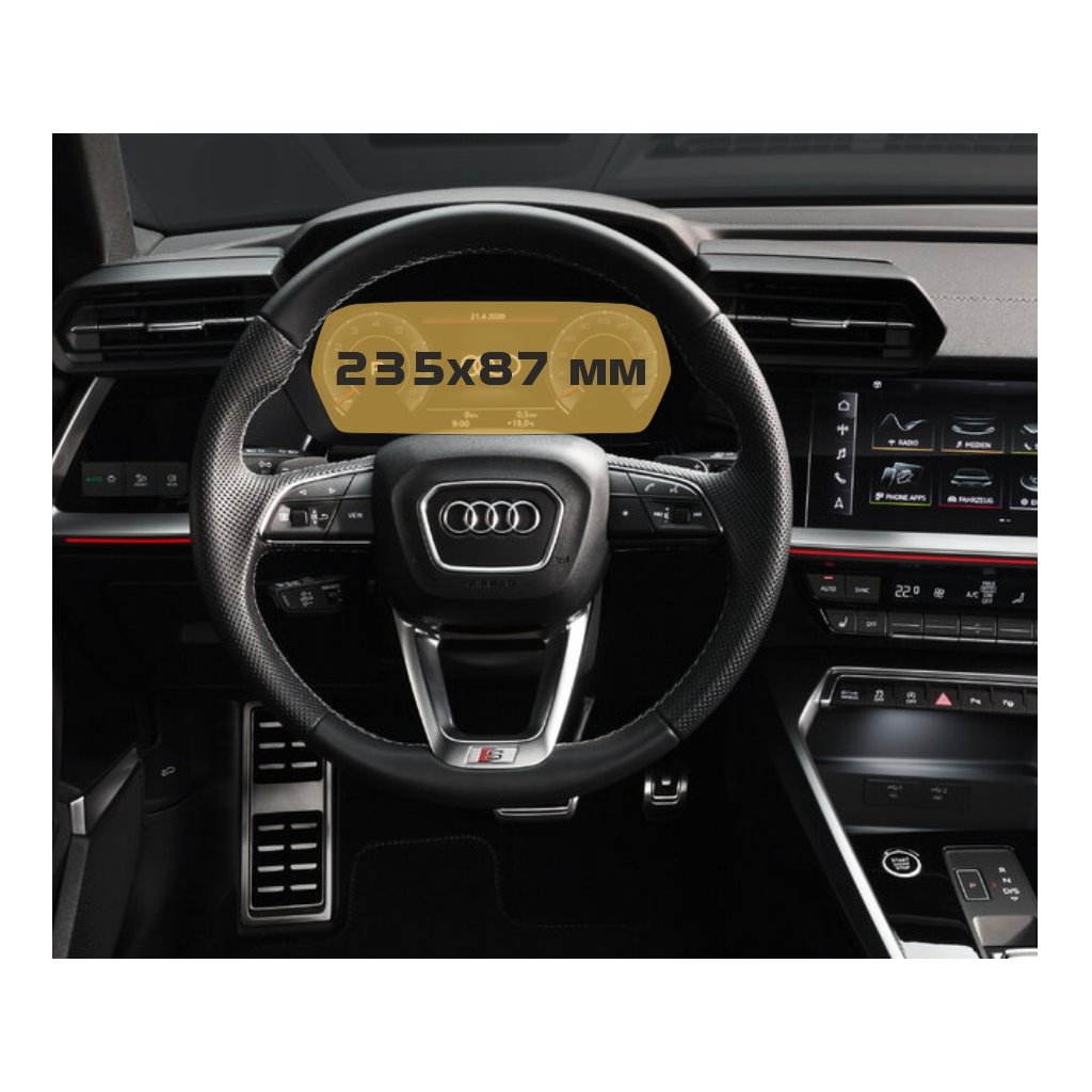 Audi A3 (8Y) 2020 -Presnt. Digitaler Tachometer Audi virtual cockpit 10,25 ExtraShield Screeen Protector-PanzerGlass Audi A3 (8Y) 2020 -Presnt. Digitaler Tachometer Audi virtual cockpit 10,25 ExtraShield Screeen Protector-PanzerGlass