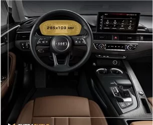 Audi A4 (B9) Facelift 2019 - Gegenwart Digitaler Tacho Audi Virtual Cockpit 12,3 ExtraShield Screeen Protector-AUDI A4