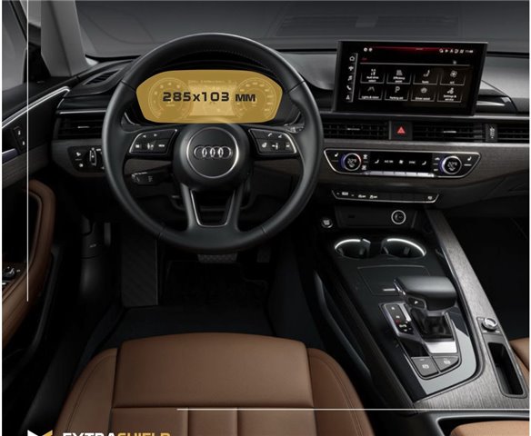 Audi A4 (B9) Facelift 2019 - Presente Tachimetro digitale Audi Virtual Cockpit 12,3 ExtraShield Screeen Protector-AUDI A4