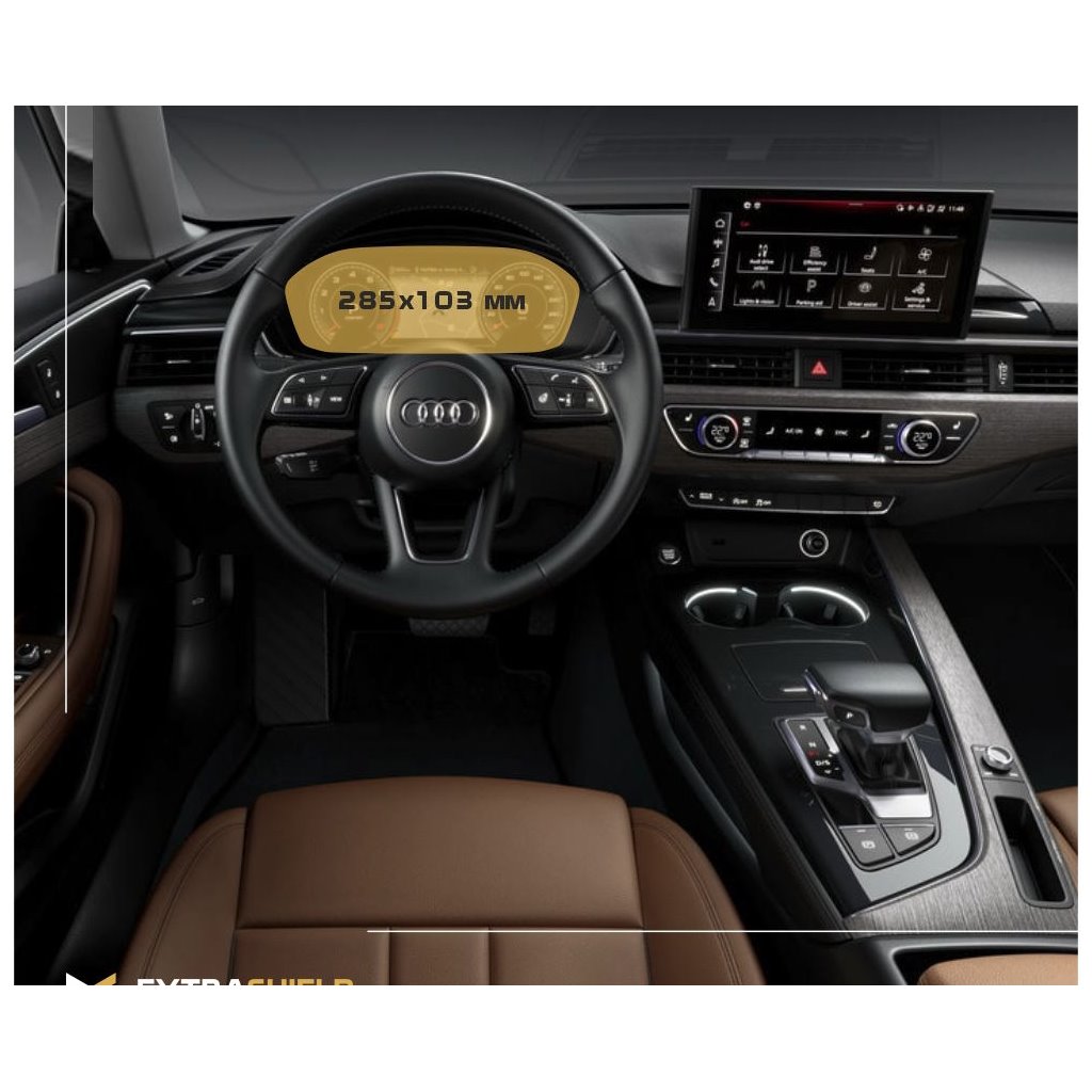 Audi A4 (B9) Facelift 2019 - Presente Tachimetro digitale Audi Virtual Cockpit 12,3 ExtraShield Screeen Protector-AUDI A4