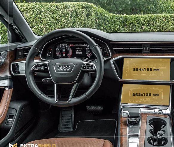 Audi A6 (?8) 2018 - Present Multimedia + Climate-Control 10,2-8,6 ExtraShield Screeen Protector-AUDI A6 Audi A6 (?8) 2018 - Present Multimedia + Climate-Control 10,2-8,6 ExtraShield Screeen Protector-AUDI A6