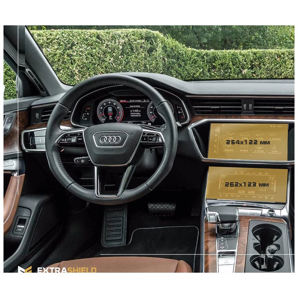 Audi A6 (?8) 2018 - Present Multimedia + Climate-Control 10,2-8,6 ExtraShield Screeen Protector-AUDI A6 Audi A6 (?8) 2018 - Present Multimedia + Climate-Control 10,2-8,6 ExtraShield Screeen Protector-AUDI A6