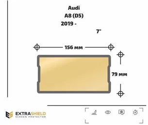Audi A8 (D5) 2019 - Heute Mobiles Büro 7 ExtraShield Screeen Protector-AUDI A8