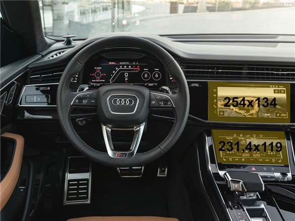 Audi Q8 (4MN) 2018 - Present Multimedia + Climate-Control 10,1-8,6 ExtraShield Screeen Protector-AUDI Audi Q8 (4MN) 2018 - Present Multimedia + Climate-Control 10,1-8,6 ExtraShield Screeen Protector-AUDI
