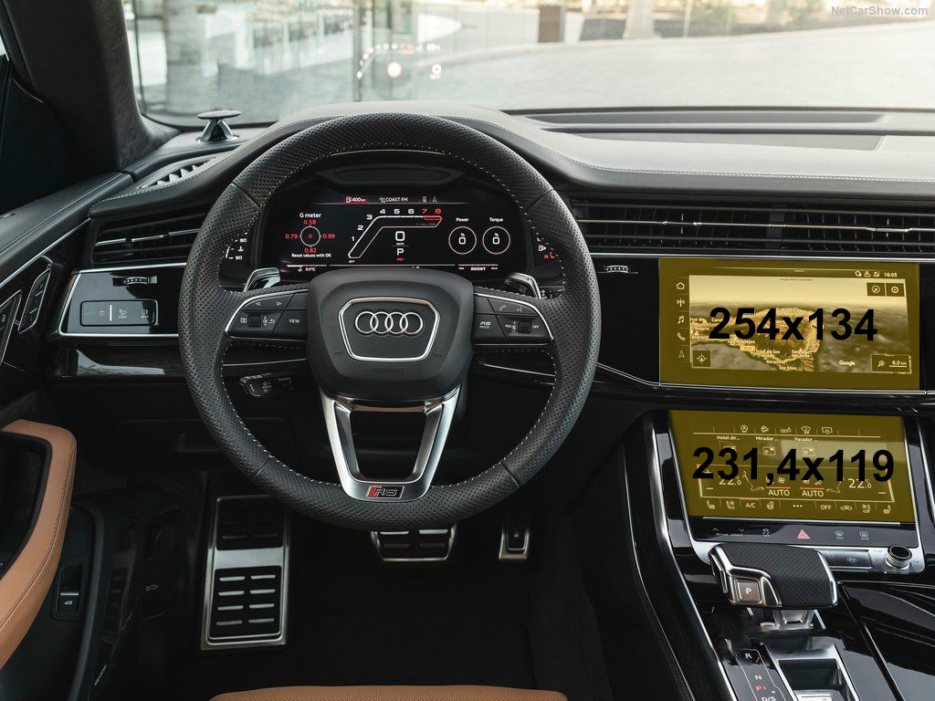 Audi Q8 (4MN) 2018 - Present Multimedia + Climate-Control 10,1-8,6 ExtraShield Screeen Protector-AUDI Audi Q8 (4MN) 2018 - Present Multimedia + Climate-Control 10,1-8,6 ExtraShield Screeen Protector-AUDI
