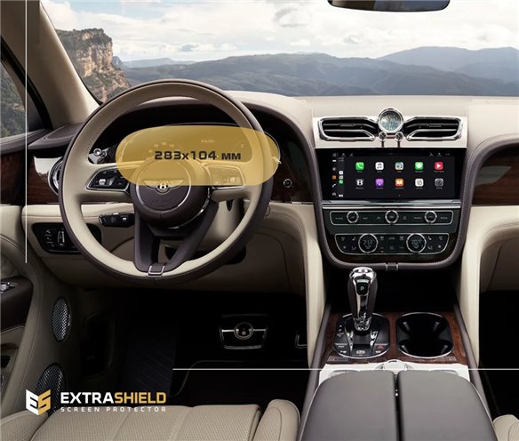 Bentley Bentayga 2020 - Present Digital Speedometer ExtraShield Screeen Protector-Bentayga Bentley Bentayga 2020 - Present Digital Speedometer ExtraShield Screeen Protector-Bentayga