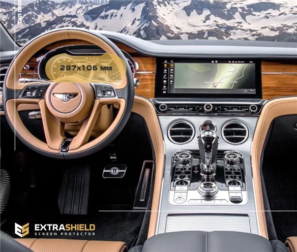 Bentley Continental GT 2017 - Present Digital Speedometer ExtraShield Screeen Protector-Continental Bentley Continental GT 2017 - Present Digital Speedometer ExtraShield Screeen Protector-Continental