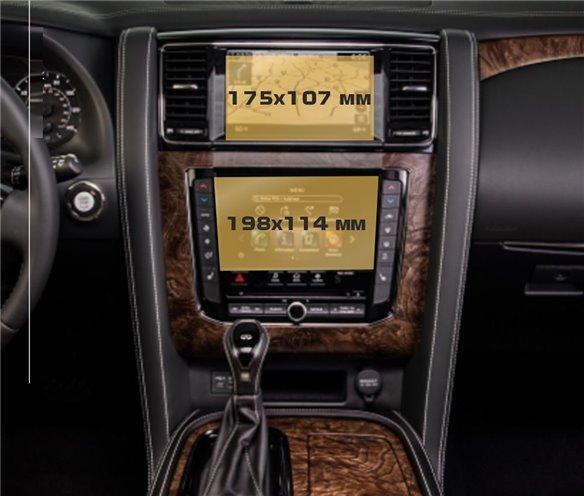 Infiniti QX80 (Z62) 2020 - Heute Multimedia + Klimaautomatik 7-8 ExtraShield Screeen Protector-QX80 Infiniti QX80 (Z62) 2020 - Heute Multimedia + Klimaautomatik 7-8 ExtraShield Screeen Protector-QX80