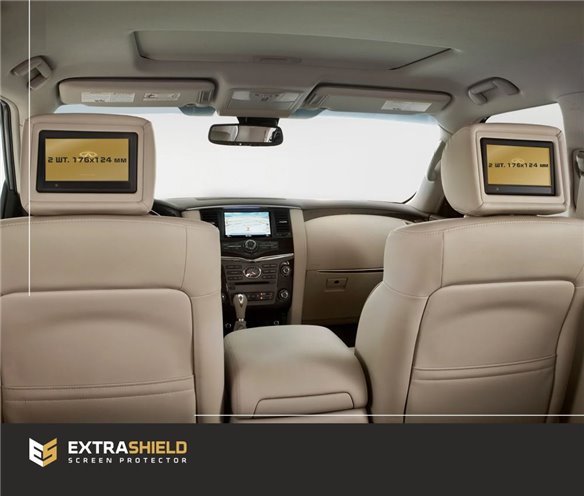 Infiniti QX80 (Z62) 2021 - Gegenwart Beifahrer Monitore ExtraShield Screeen Protector-QX80 Infiniti QX80 (Z62) 2021 - Gegenwart Beifahrer Monitore ExtraShield Screeen Protector-QX80