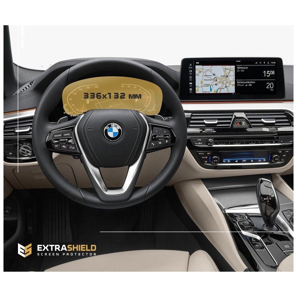 BMW 5er (G30) 2016 - Heute Digitaler Tacho (ohne Sensor) 12,3 ExtraShield Screeen Protector-G30 G31 G38 2017– BMW 5er (G30) 2016 - Heute Digitaler Tacho (ohne Sensor) 12,3 ExtraShield Screeen Protector-G30 G31 G38 2017–