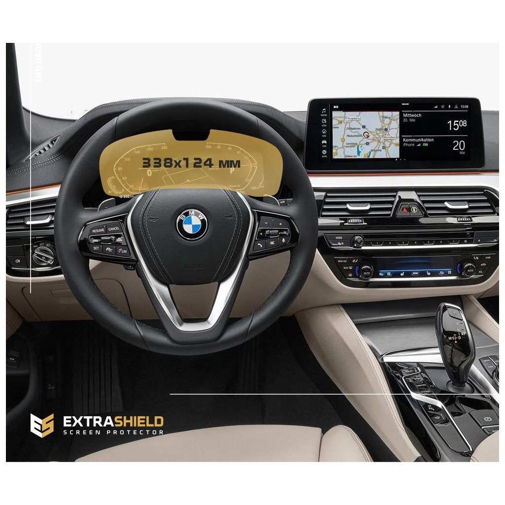 BMW 5 Series (G30) 2020 - Present Digital Speedometer (with sensor) 12,3 338,1?123,1 ?? ExtraShield Screeen Protector-G30 G31 G3 BMW 5 Series (G30) 2020 - Present Digital Speedometer (with sensor) 12,3 338,1?123,1 ?? ExtraShield Screeen Protector-G30 G31 G3