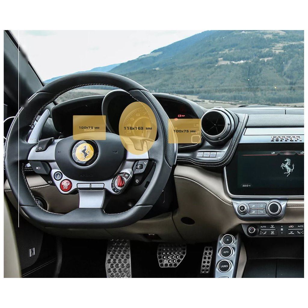 Ferrari GTC4 Lusso 03.2016 - Presente Tachimetro digitale Copertura protettiva ExtraShield-FERRARI