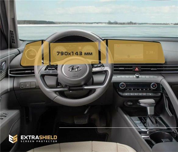 Hyundai Elantra 2020 - Present Multifunctional system 10,25 ExtraShield Screeen Protector-ELANTRA