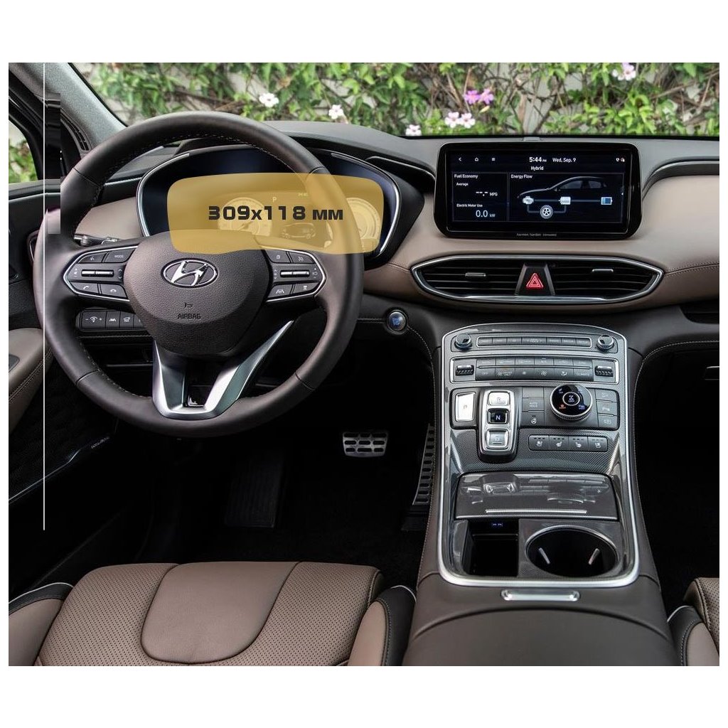 Hyundai Santa Fe 2021 - Present Digital Speedometer 12,3 ExtraShield Screeen Protector-SANTA FE Hyundai Santa Fe 2021 - Present Digital Speedometer 12,3 ExtraShield Screeen Protector-SANTA FE