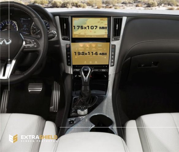Infiniti Q60 (CV37) 2017 - Heute Multimedia + Klimaautomatik 7-8 ExtraShield Screeen Protector-Q60