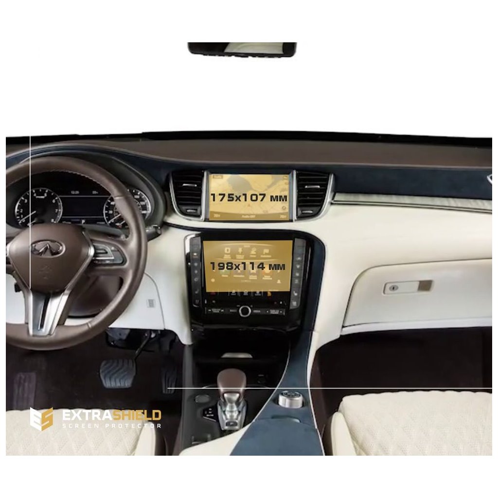 Infiniti QX50 (P71A) 2017 - Oggi Multimedia + Clima automatico 7-8 ExtraShield Screeen Protector-QX56 Infiniti QX50 (P71A) 2017 - Oggi Multimedia + Clima automatico 7-8 ExtraShield Screeen Protector-QX56