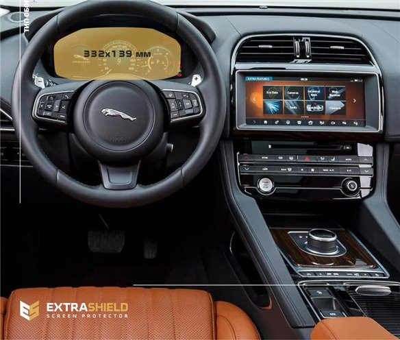 Jaguar F-PACE 2021 - Attuale tachimetro digitale ExtraShield Screeen Protector-F-Pace