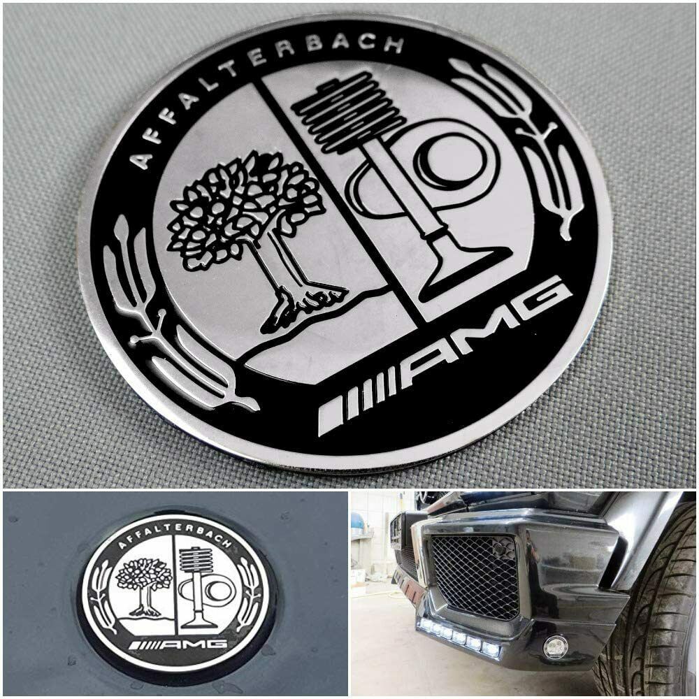 Metallic AMG Affalterbach Style logo badge for Mercedes-Benz cars