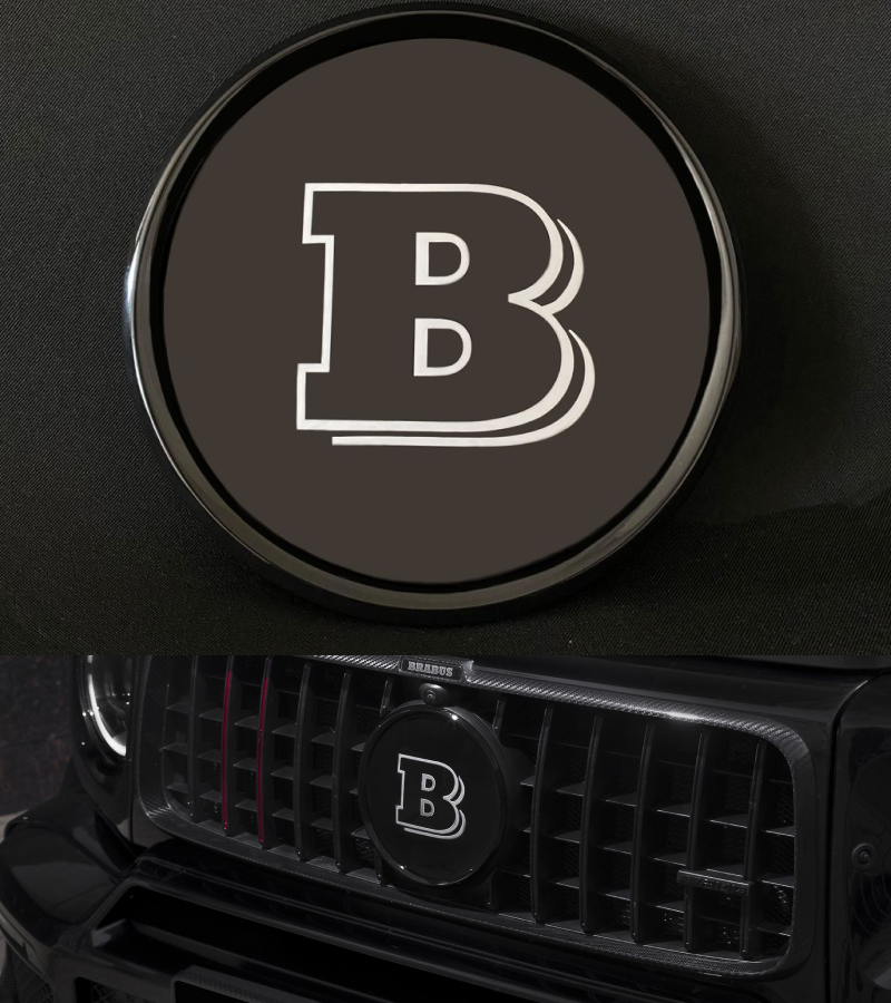 Plastic Brabus front grille badge for Mercedes-Benz G-Wagon C-Class W463a  W464